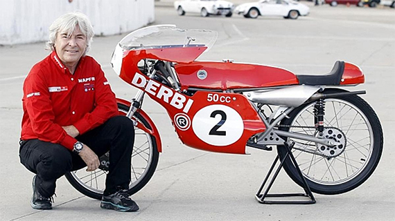 Angel Nieto con esa de sus motos campeonas