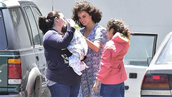 Penélope Cruz en el rodaje canario de su película