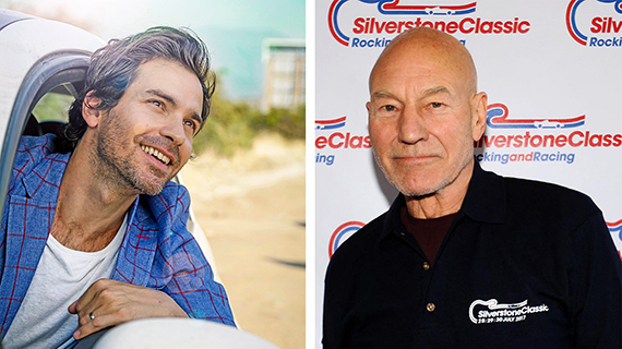 Santiago Cabrera y Patrick Stewart
