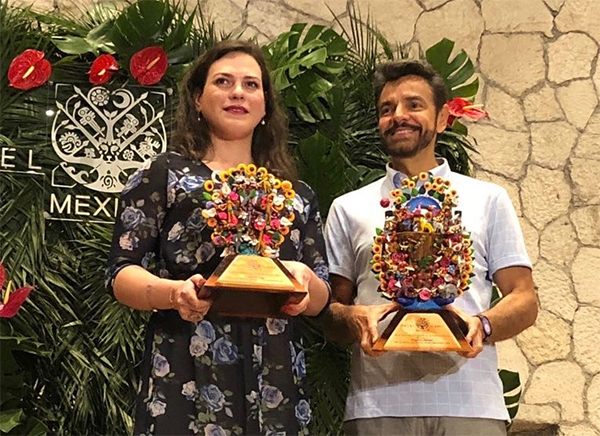 Daniela Vega y Eugenio Derbez, el año pasado en Riviera Maya