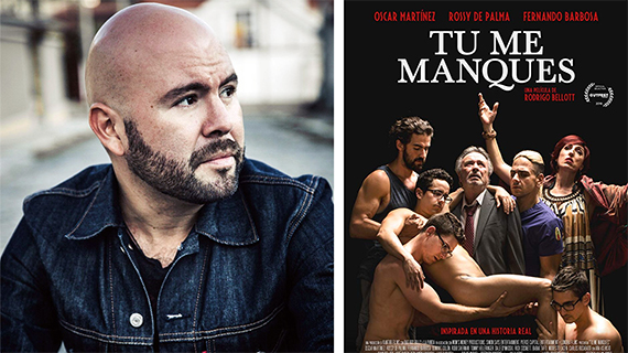 Rodrigo Bellot y el cartel de su próximo estreno Rodrigo Bellot y el cartel de su próximo estreno