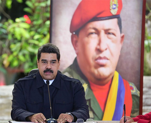 Maduro, ante la imagen de su predecesor