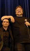 Bayona con el productor Guillermo del Toro