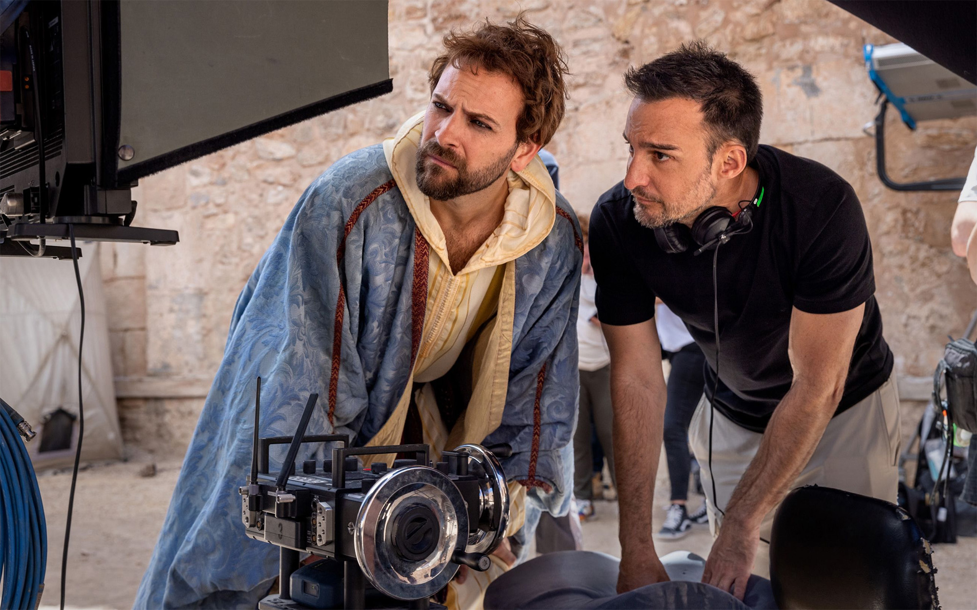 En el rodaje de "El cautivo"